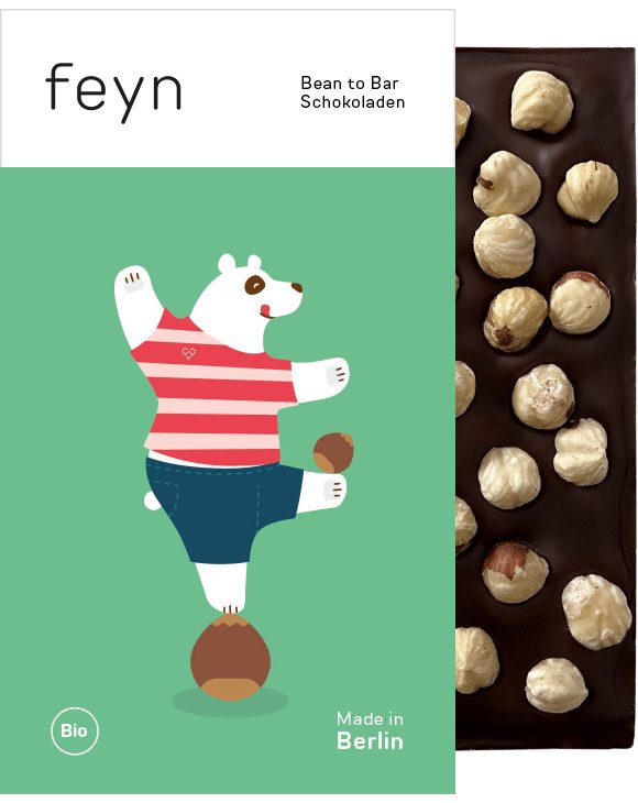 68% Madagaskar mit gerösteten Haselnüssen