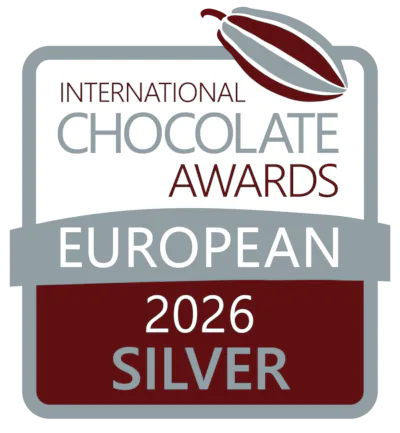 International Chocolate Awards 2026 - Silber - Milchschokolade - feyn Schokoladen Silber in der Kategorie "Europa - Micro-batch - Plain/origin milk chocolate bars" vom International Chocolate Award 2026 für feyn Schokoladen.