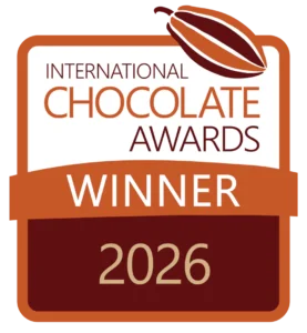 Offizielles Siegel: feyn Schokoladen ist Gewinner beim International Chocolate Award 2026.
